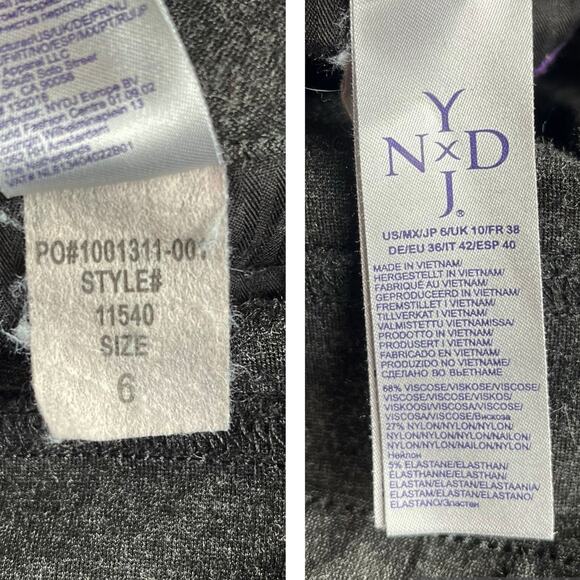 NYDJ Heathered Gray Lift & Tuck Pants Size 6 - Picture 9 of 12